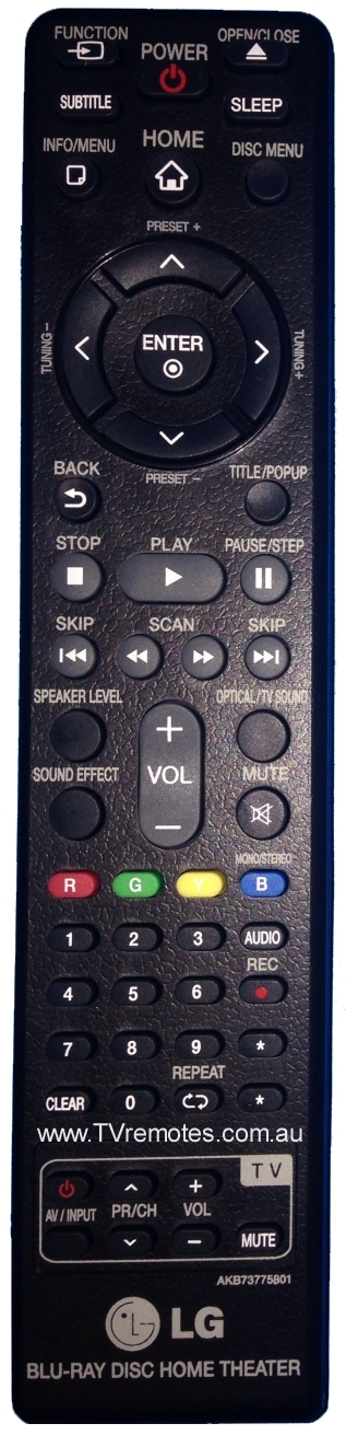 Telecomando Ricambio AKB73775801 Per LG Home Theater E Blu-ray – BH5140S, LHB655, BH4030S E Altri