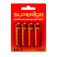 SUPERIOR Alkaline AA Batteries 4Pack